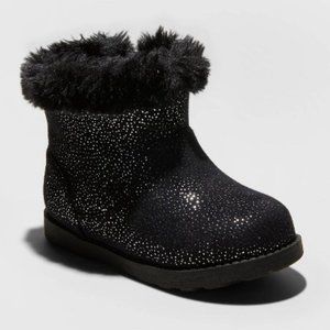 Toddler Girls' Oriole Cat & Jack Boots Black NWT